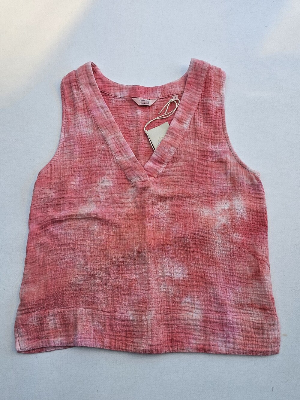Faherty Dune Cotton Gauze Sleeveless Popover Tank Top